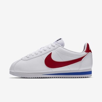 Nike Classic Cortez - Női Utcai Cipő - Fehér/Királykék/Piros